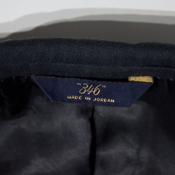 Brooks Brothers 346 Black Stretch Blazer 96% Wool 4% Spandex Men's Size 44R - Picture 12 of 12